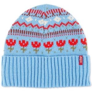*NWT* Levi’s Fair Isle Graphic Knit Beanie, Blue/Red